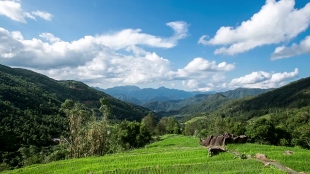 中越边境山林风光视频素材