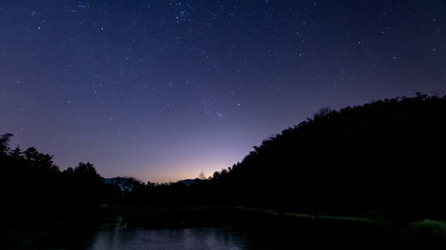 冰湖上的星空高清延时视频素材