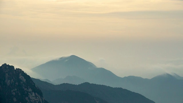 黄山日落4k延时视频素材