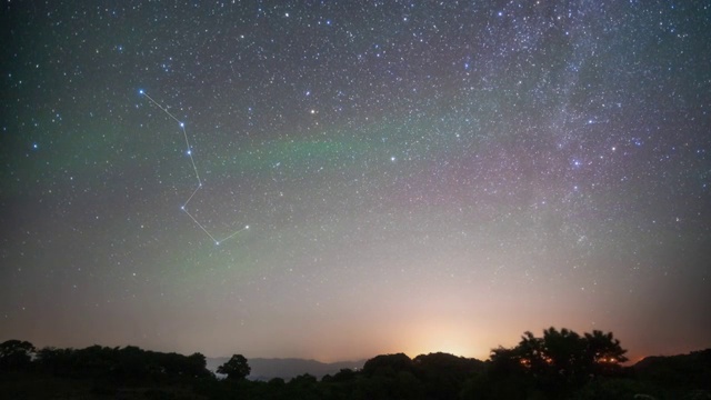 高山草甸北斗七星星空延时视频视频素材