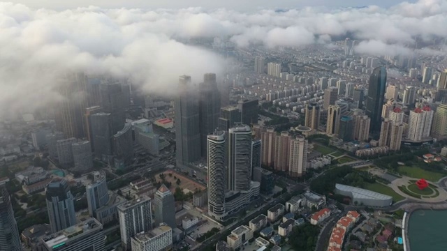 青岛城市平流雾视频素材