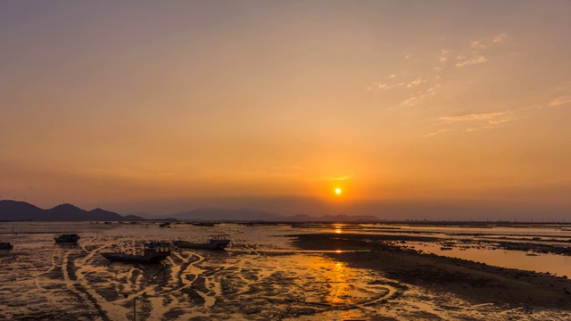 广东省阳江海陵岛海滩日落风光视频素材