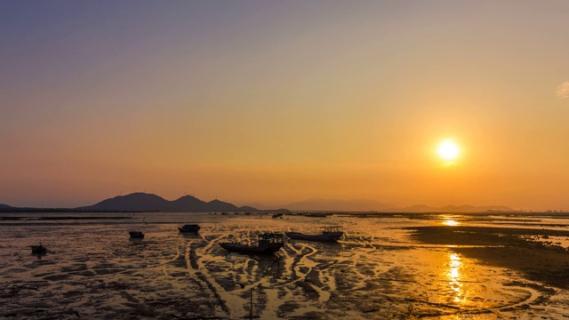 广东省阳江海陵岛海滩日落风光视频素材