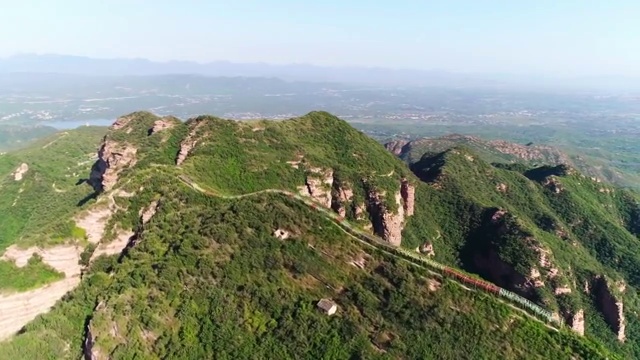 航拍河北省邢台天台山视频素材