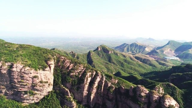 航拍河北省邢台天台山视频素材