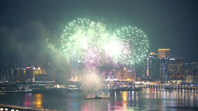 中国澳门国际烟花节烟花视频素材