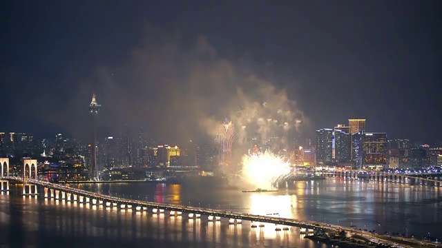 中国澳门国际烟花节烟花视频素材