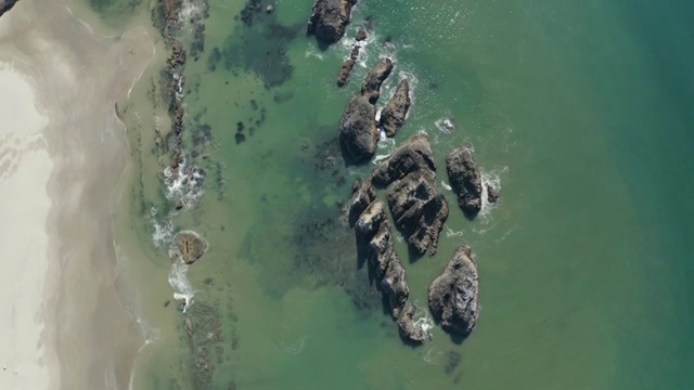 美国西北太平洋海岸线沙滩和海浪视频素材