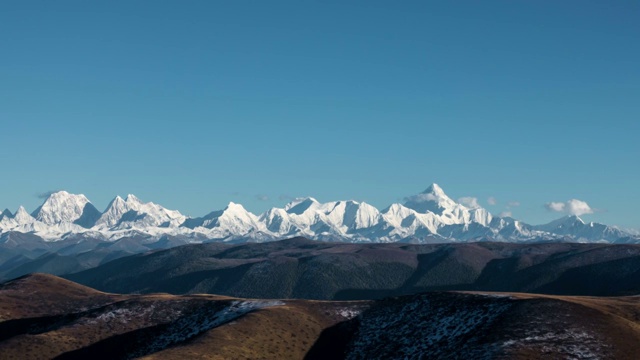 贡嘎雪山延时视频素材