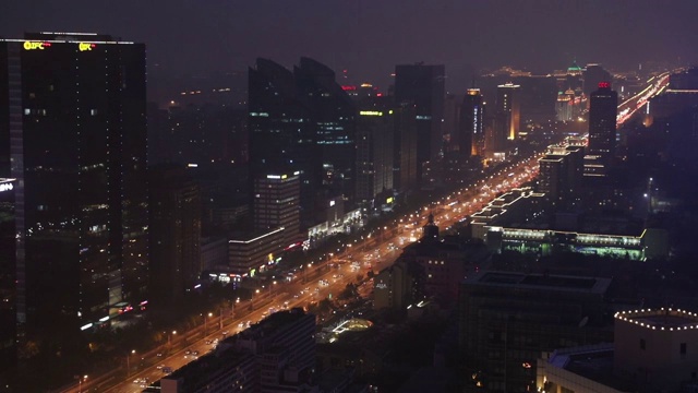 北京城市建筑夜景视频下载