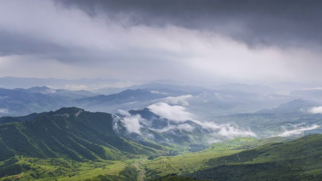 雨后山谷云海延时影片视频素材