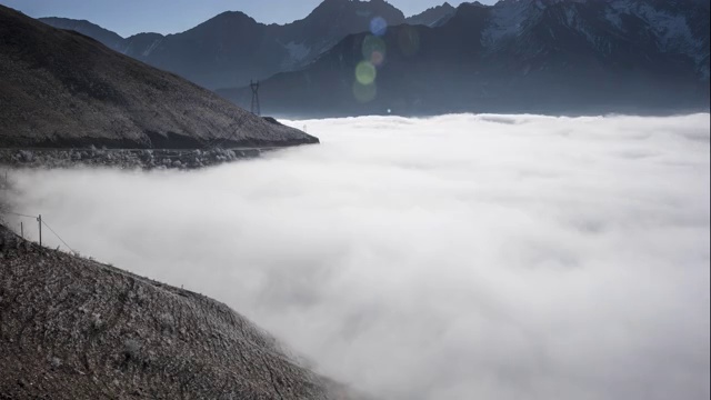 巴郎山垭口云海视频素材