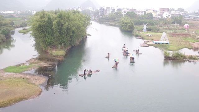 冬日暖阳下的遇龙河风光视频素材