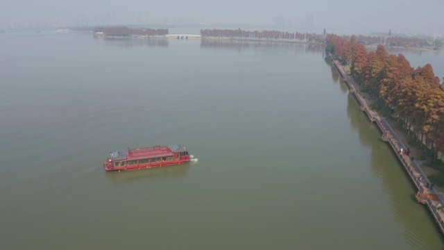 湖北省武汉市武昌区东湖生态旅游风景区航拍视频素材