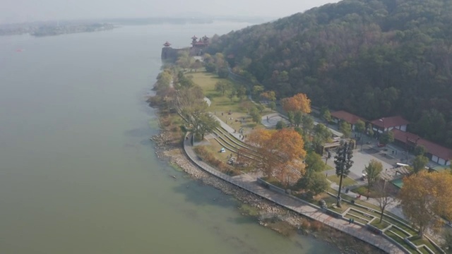 湖北省武汉市武昌区东湖生态旅游风景区航拍视频素材