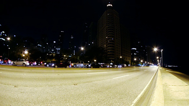 无缝环路:Lake Shore Drive Chicago Time Lapse背景1080p24视频素材