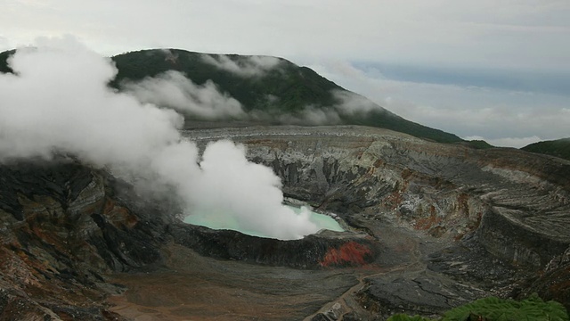 时间流逝在哥斯达黎加的Poas火山视频素材