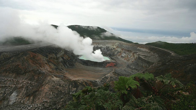 Poas火山时间流逝视频素材