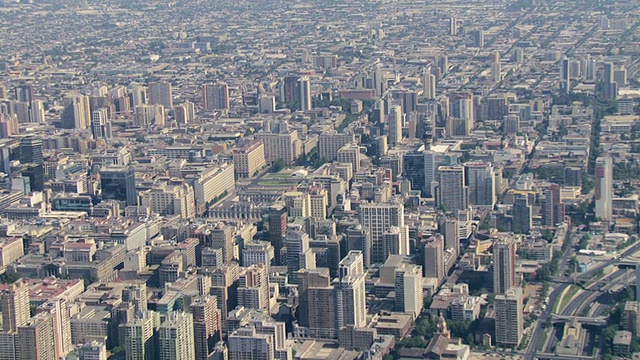 2010空中城市以山脉为背景/智利圣地亚哥格兰圣地亚哥视频素材