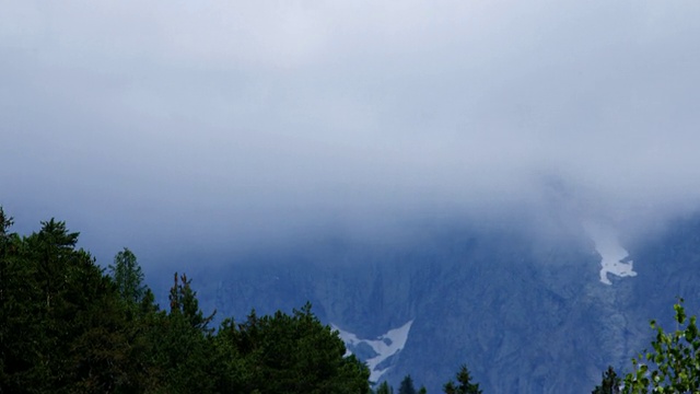 时间流逝在高山之上放大视频素材