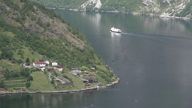 挪威Geirangerfjorden / Geiranger, More og Romsdal视频素材