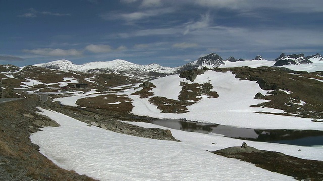 挪威Sognefjellsvegen mountain / Jotunheimen Nationalpark, Sogn og Fjordane, PAN视频素材