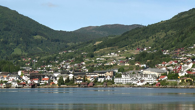 挪威的Sogndal city / Sogndal, Sogn og Fjordane视频素材