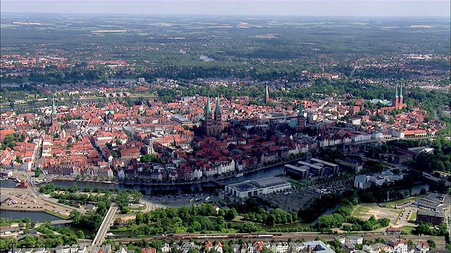 luebeck大学/ luebeck, Mecklenburg-Vorpommern，德国视频素材