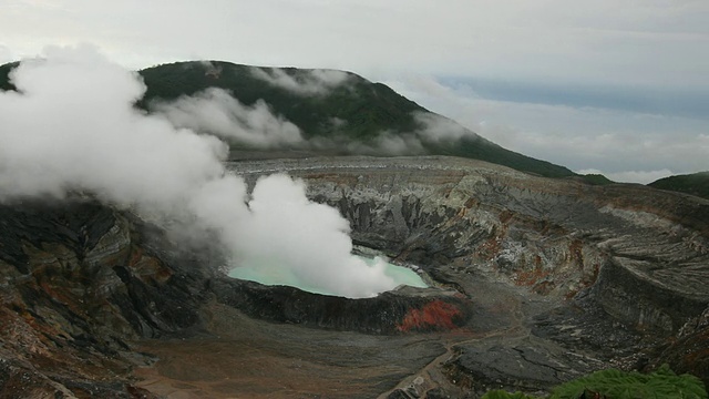 Poas火山时间流逝视频素材