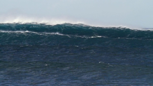 大浪移动外礁/ Haleiwa，夏威夷，美国视频素材