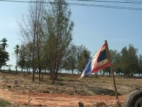 2004年海啸后，汽车残骸，泰国视频素材画面1