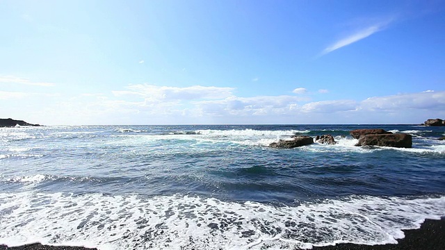 海浪和美丽的海滩，加那利群岛，高清视频视频素材