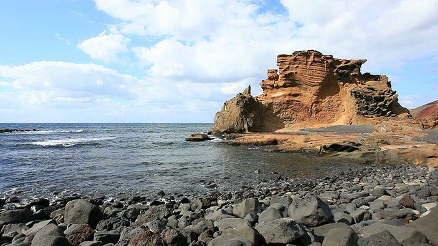 兰萨罗特岛的岩石海岸，加那利群岛，高清视频视频素材