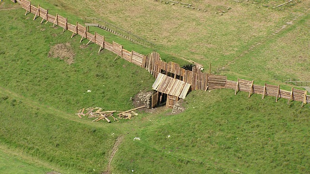 Trelleborg海盗定居点/ vestsjaeland，丹麦视频素材