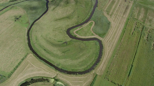 丹麦，Nordjylland，海洋，田野和运河视频素材