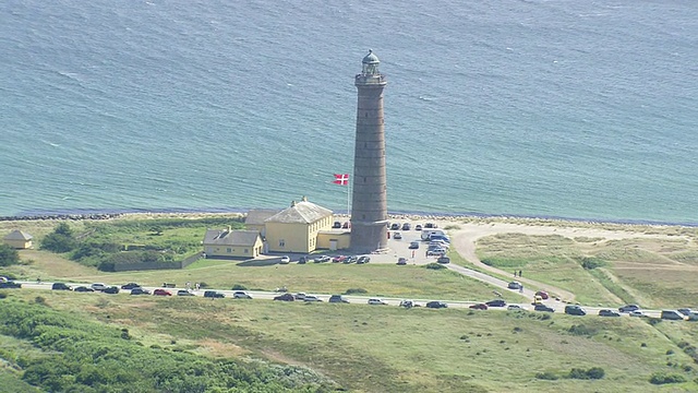 WS AERIAL ZI拍摄于丹麦，Skagen, west / Nordjylland视频素材