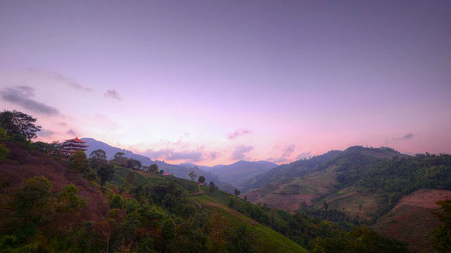 泰国北部清莱的大mae - salong山的景观视频素材