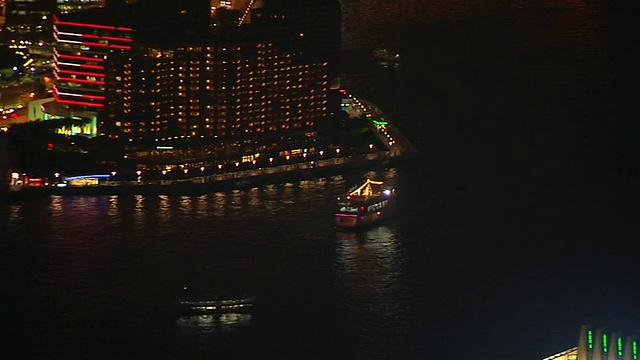 中国广东，香港，夜景拍摄视频素材