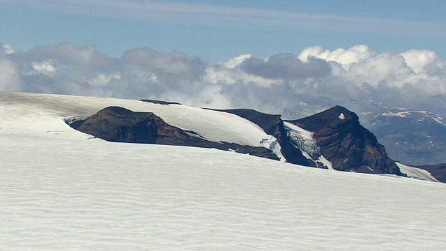 冰岛Myrdasjokull冰川的WS AREAIL视图视频素材