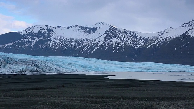 冰岛Skaftafell国家公园的Skaftafell冰川和雪山视频素材