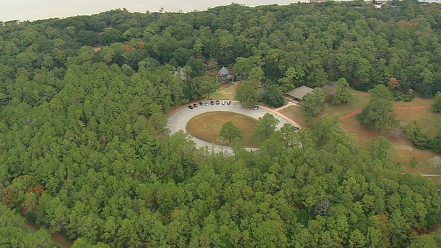 空礼堂，fort raleigh和roanoke花园和停车场/北卡罗来纳州，美国视频素材