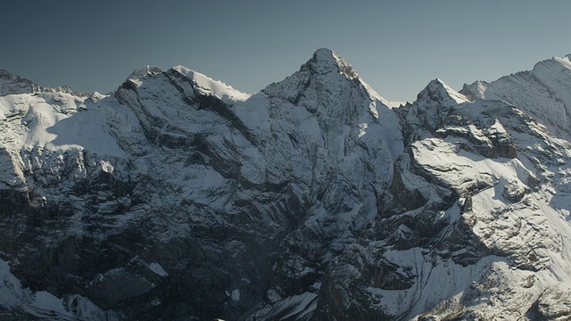 广角雪山/ Schilthorn Piz Gloria，伯尔尼，瑞士视频素材