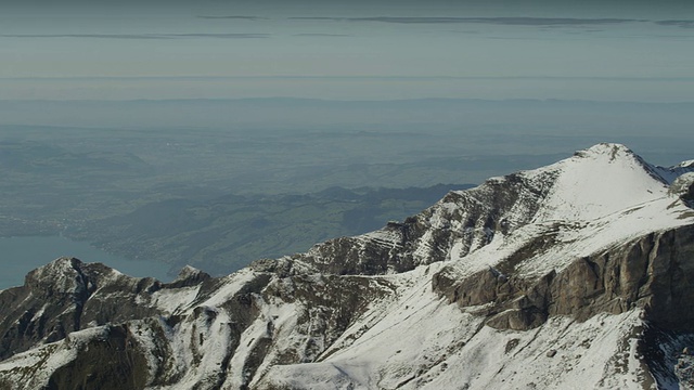 广角雪山/ Schilthorn Piz Gloria，伯尔尼，瑞士视频素材