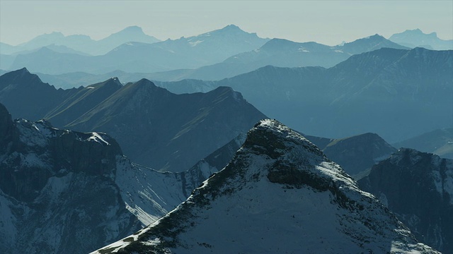 广角雪山/ Schilthorn Piz Gloria，伯尔尼，瑞士视频素材