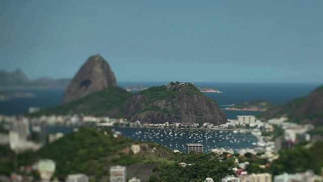 瓜纳巴拉湾WS R/F与Pao de Acucar山/巴西里约热内卢里约热内卢视频素材