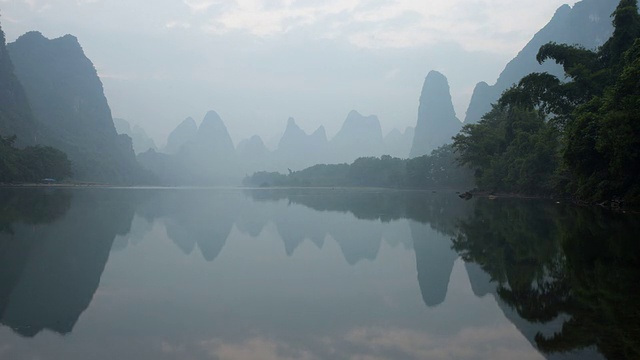 桂林山水名景，时光流逝。视频素材画面1