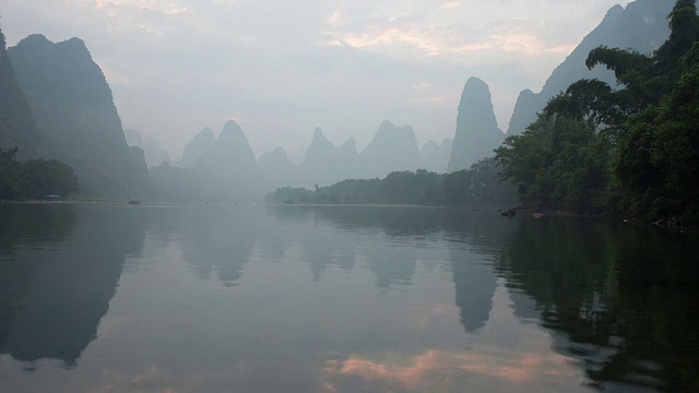 桂林山水名景，时光流逝。视频素材画面3