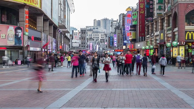 中国广州市上下九步行街T/L WS ZO视频素材