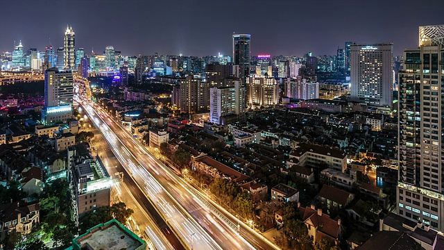 T/L WS HA夜景上海/上海，中国视频素材