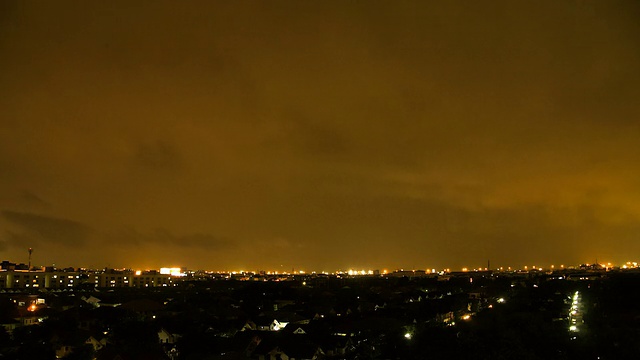 阴雨夜时光流逝。视频素材